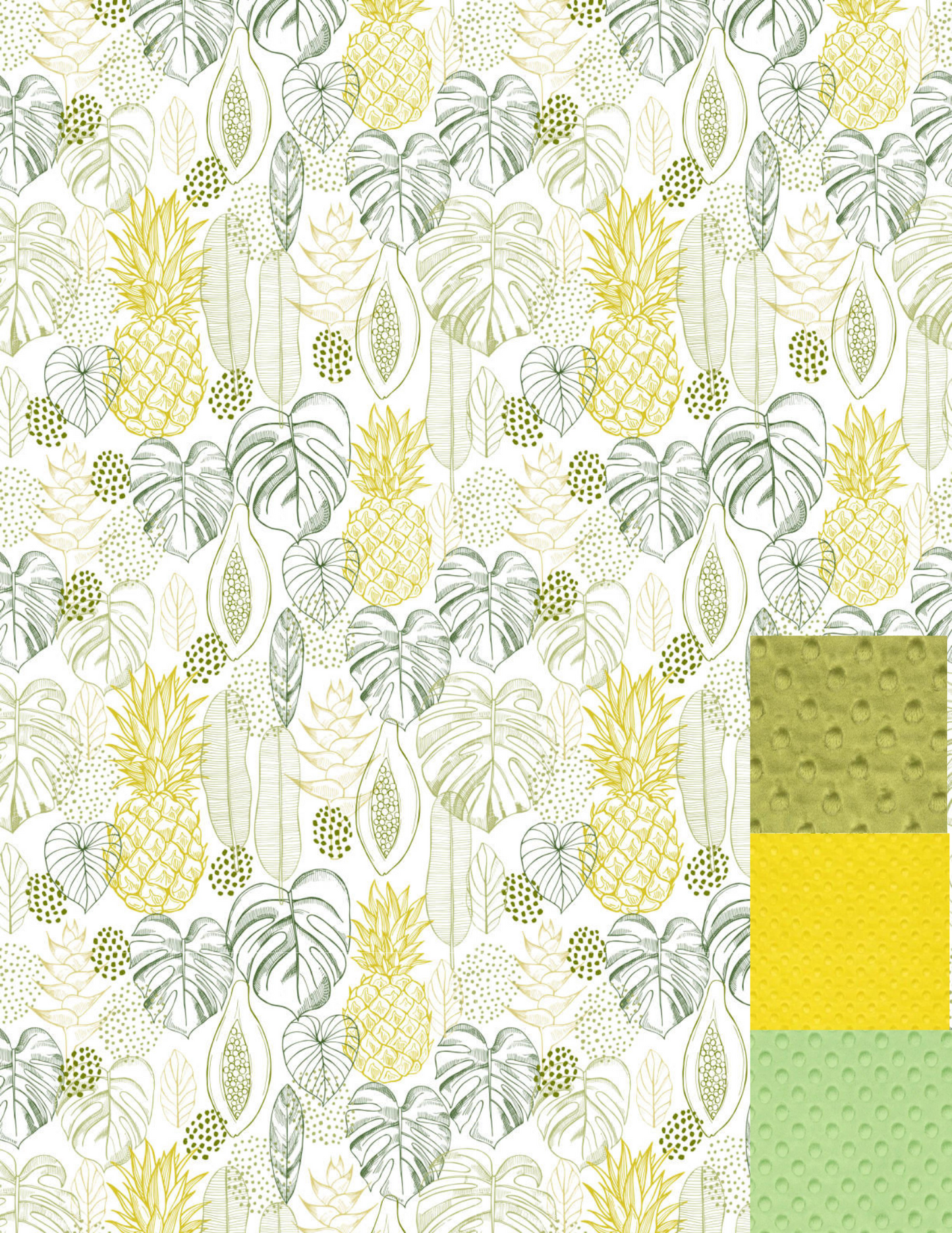 Couverture Ananas et Monstera🍍🌿