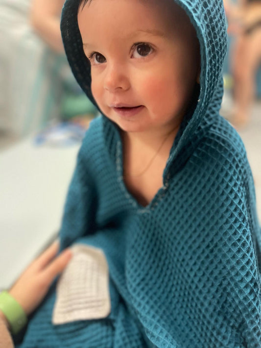 Blue Towel Poncho