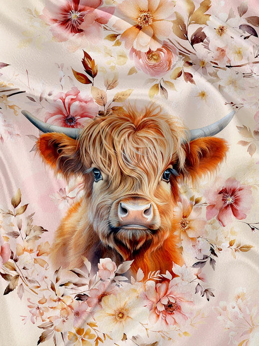 Serviette Vache Highland ROSE