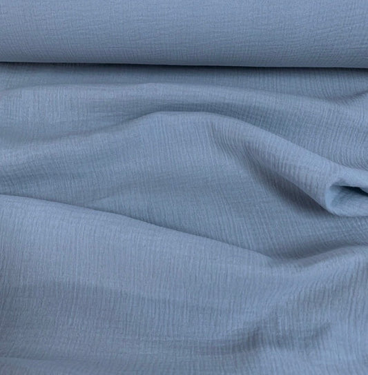 En Stock Mousseline Bleu