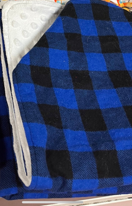 Blue checkered blanket